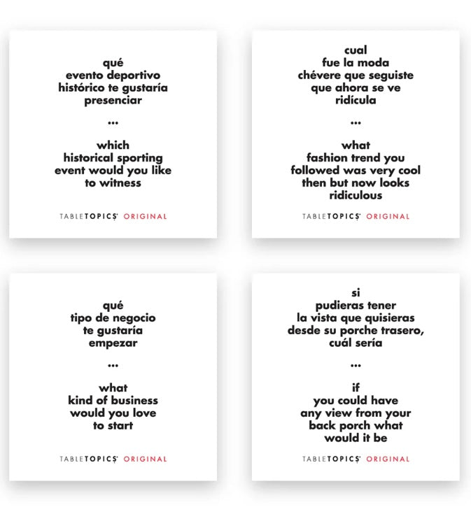 Bilingual Conversation Cards