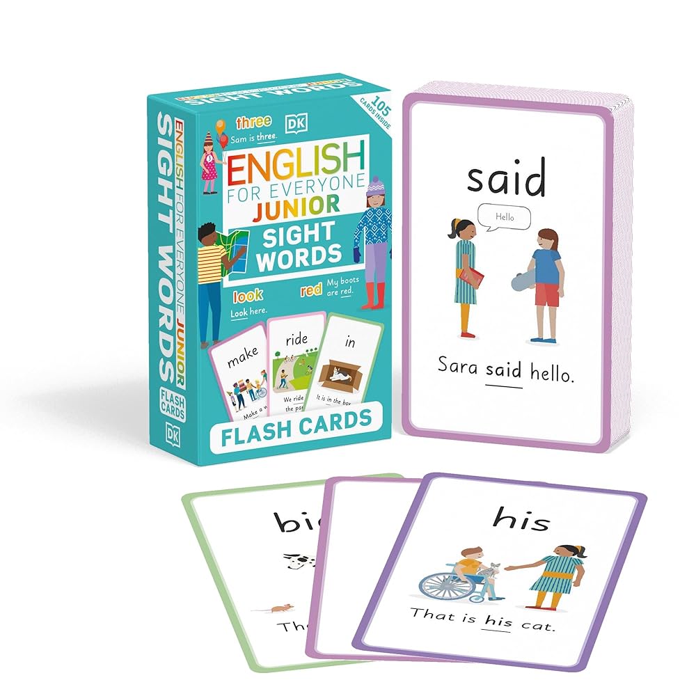 English for Everyone Junior Sight Words Flash Cards cover image