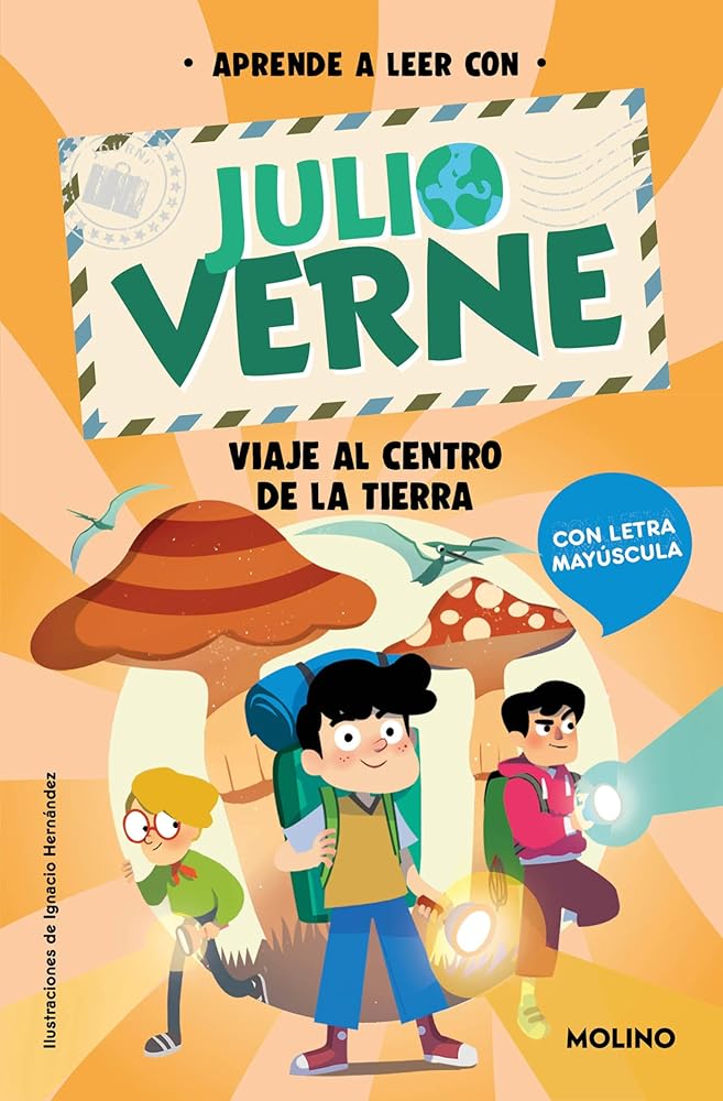 Aprende a leer con Julio Verne - Viaje al centro de la Tierra: Con letra MAYÚSCULA: 4 (Peques) cover image