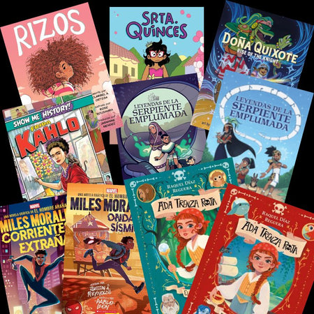 Collection of bilingual graphic novels for upper elementary school 