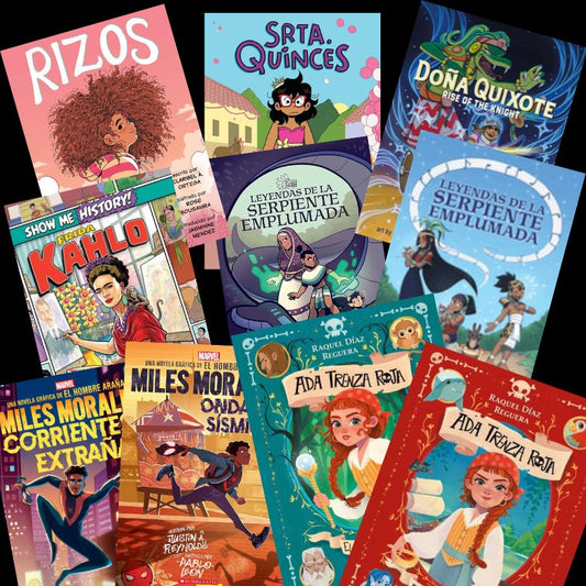 Collection of bilingual graphic novels for upper elementary school 